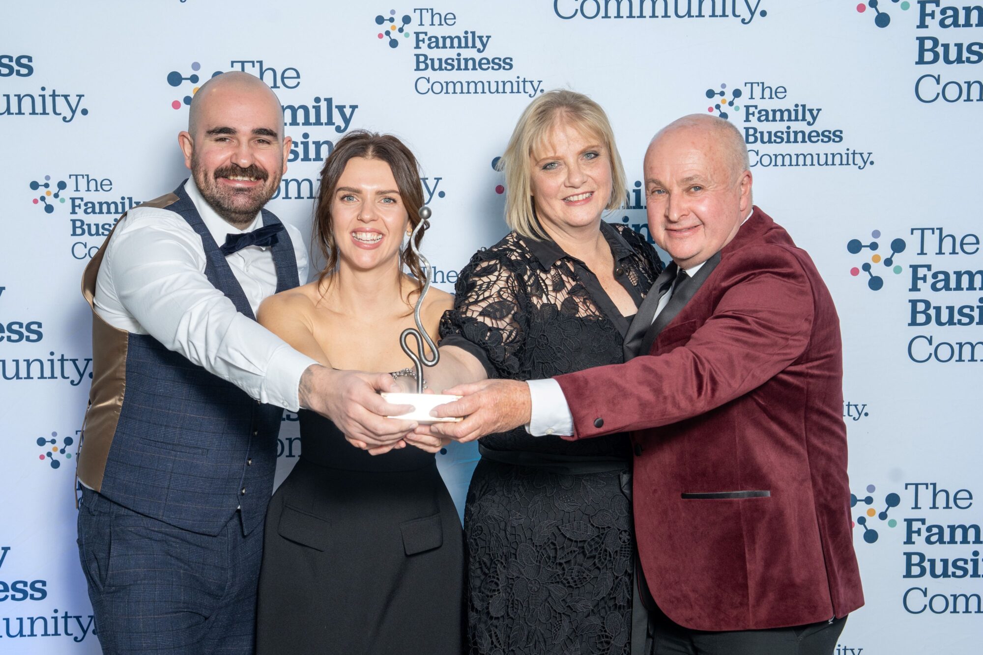 Image name L to R Josh and Chloe Turner and Mandy and Karl Avison the 8 image from the post Which Farm Shop Won A Family Business Award in North Yorkshire? in Yorkshire.com.