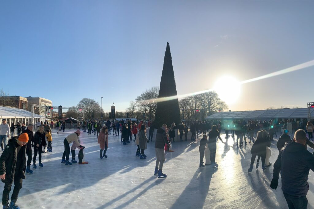 Newsletter: Friday 14th November 2025 Post image 2 Image name Skating at Yorkshires Winter Wonderland in winter sunshine the 2 image from the post Newsletter: Friday 14th November 2025 in Yorkshire.com.