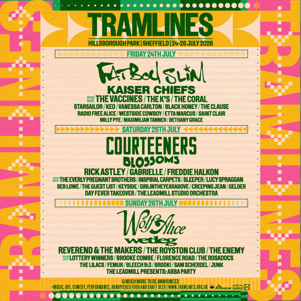 Who Is Playing Tramlines Festival 2026 In Sheffield? Post image 11 Image name Tramlines 26 Lineup 1080x1080 1 the 11 image from the post Who Is Playing Tramlines Festival 2026 In Sheffield? in Yorkshire.com.
