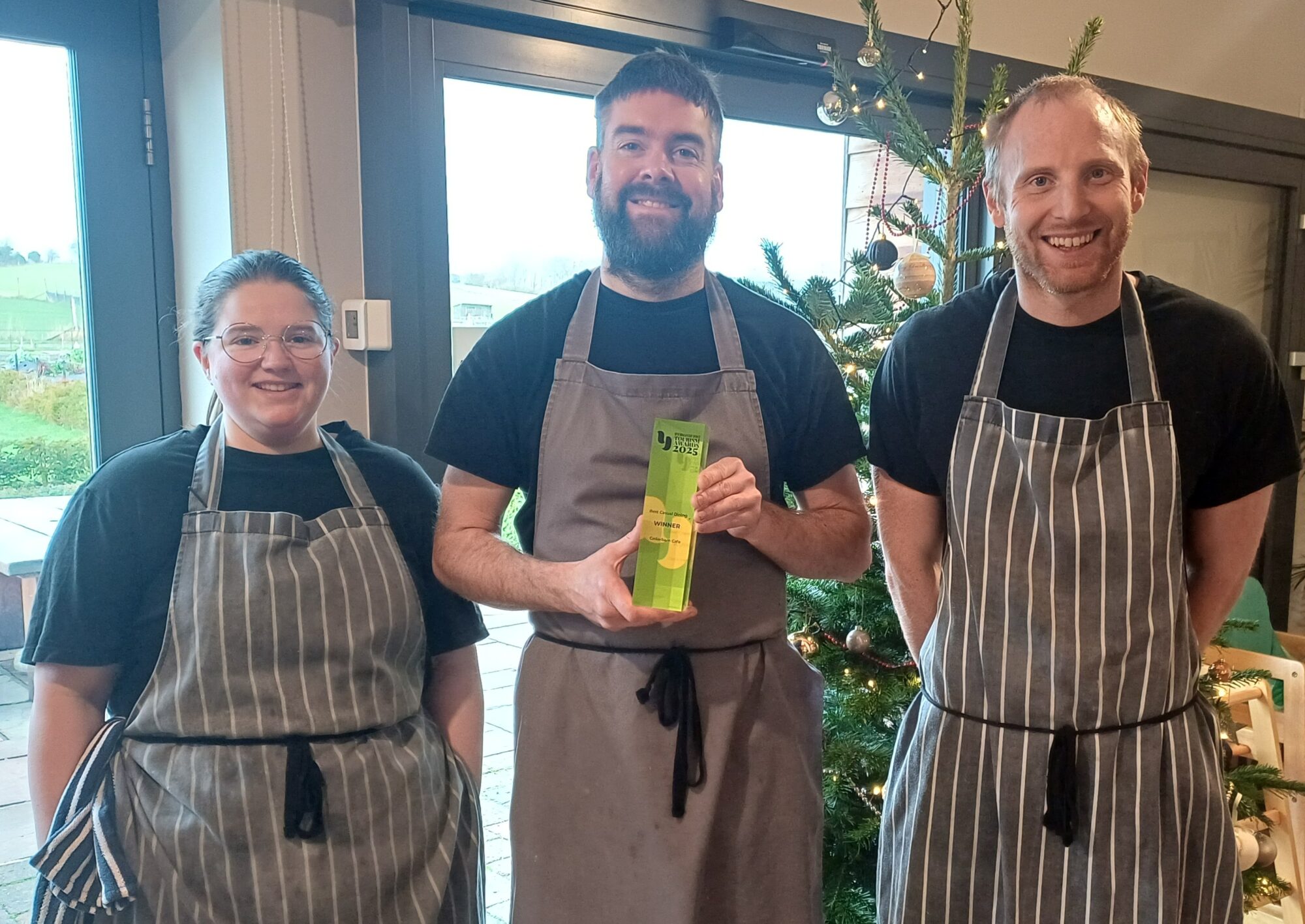 Image name 041225 Charlotte Yates Mike Brown and Shaun Dowson the 1 image from the post What Is The Best Casual Dining In Yorkshire? Cedarbarn Farm Shop Wins Top Tourism Award in Yorkshire.com.