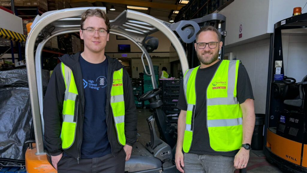 Image name HST volunteers at Fareshare 3 cropped 1 the 1 image from the post What Makes High Speed Training One Of The Best Companies To Work For In Yorkshire? in Yorkshire.com.